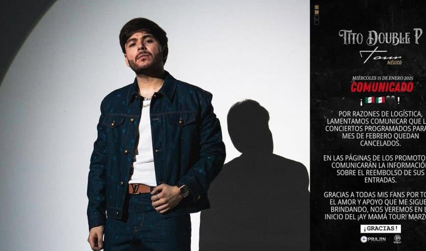 Tito Double P cancela conciertos en México programados para el mes de febrero