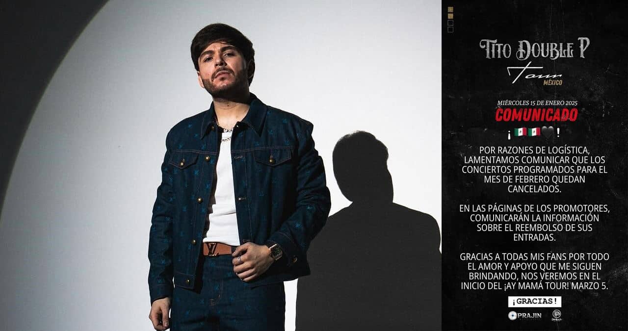 Tito Double P cancela conciertos en México programados para el mes de febrero