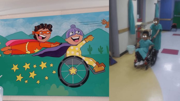 El cuadro que recrea una foto inolvidable en oncología pediátrica El cuadro que recrea una foto inolvidable en oncología pediátrica