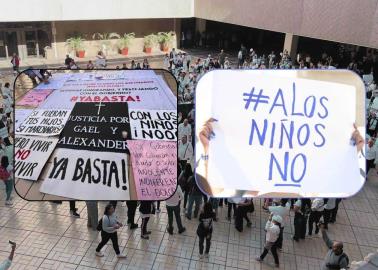 Manifestantes irrumpen en Palacio de Gobierno en Culiacán; exigen justicia por Alexander y Gael