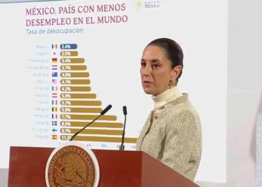 México es el país con menos desempleo en 2024, asegura Sheinbaum