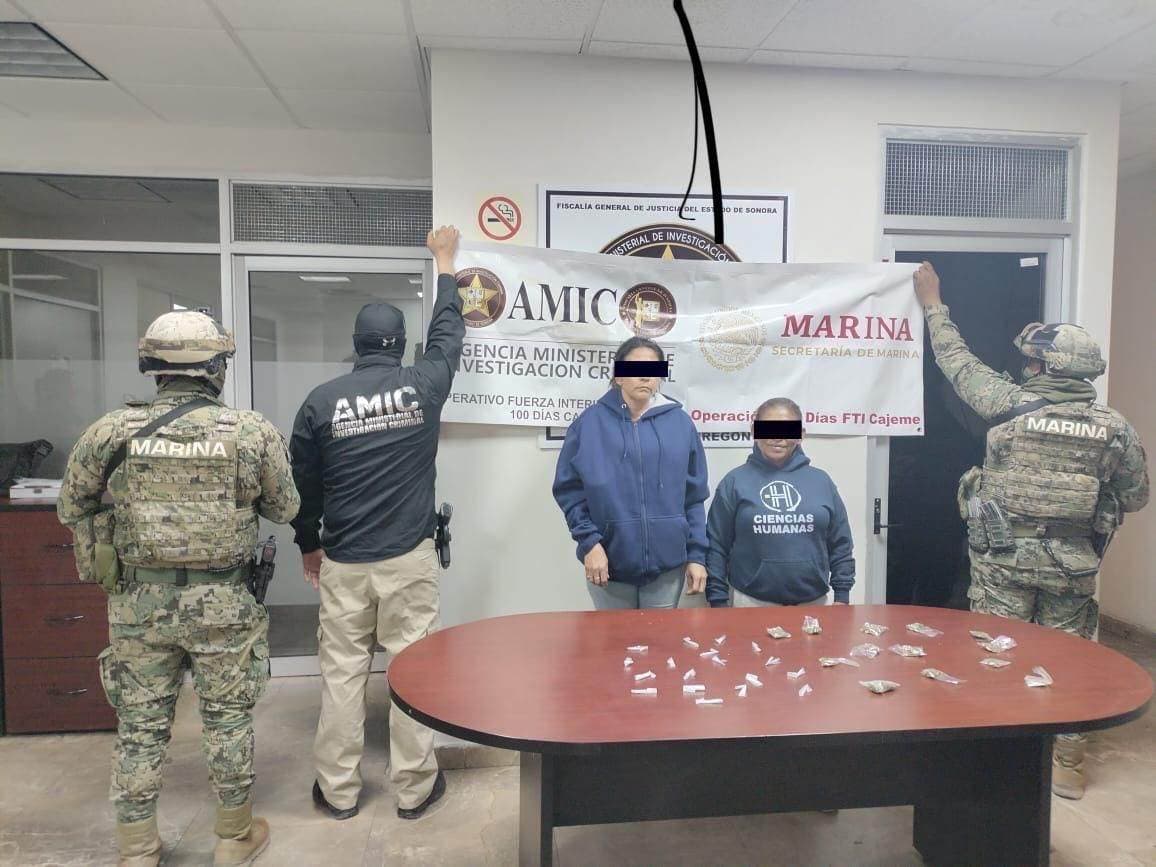 Capturan a presuntas vendedoras de droga en Ciudad Obregón