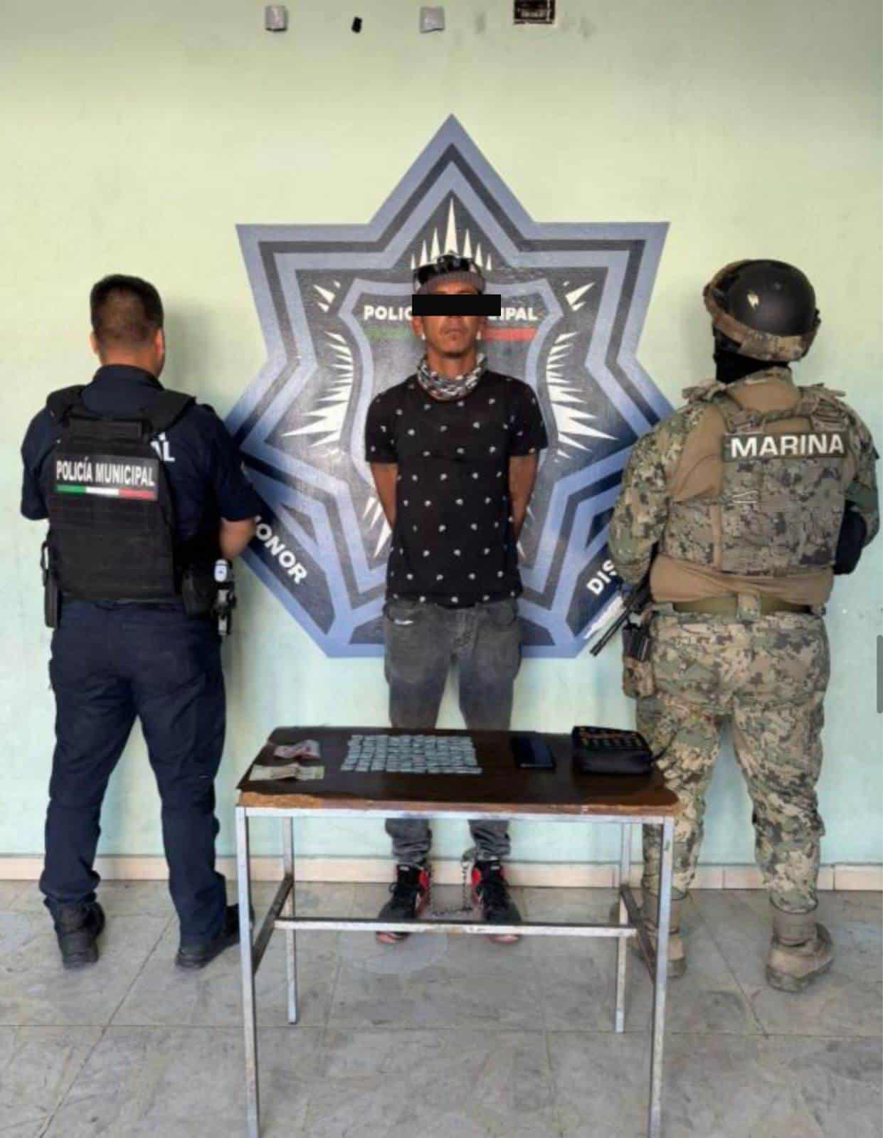 Capturan a sujeto con droga en la colonia México de Ciudad Obregón