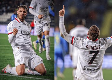 Santiago Giménez anota su primer gol con el AC Milan