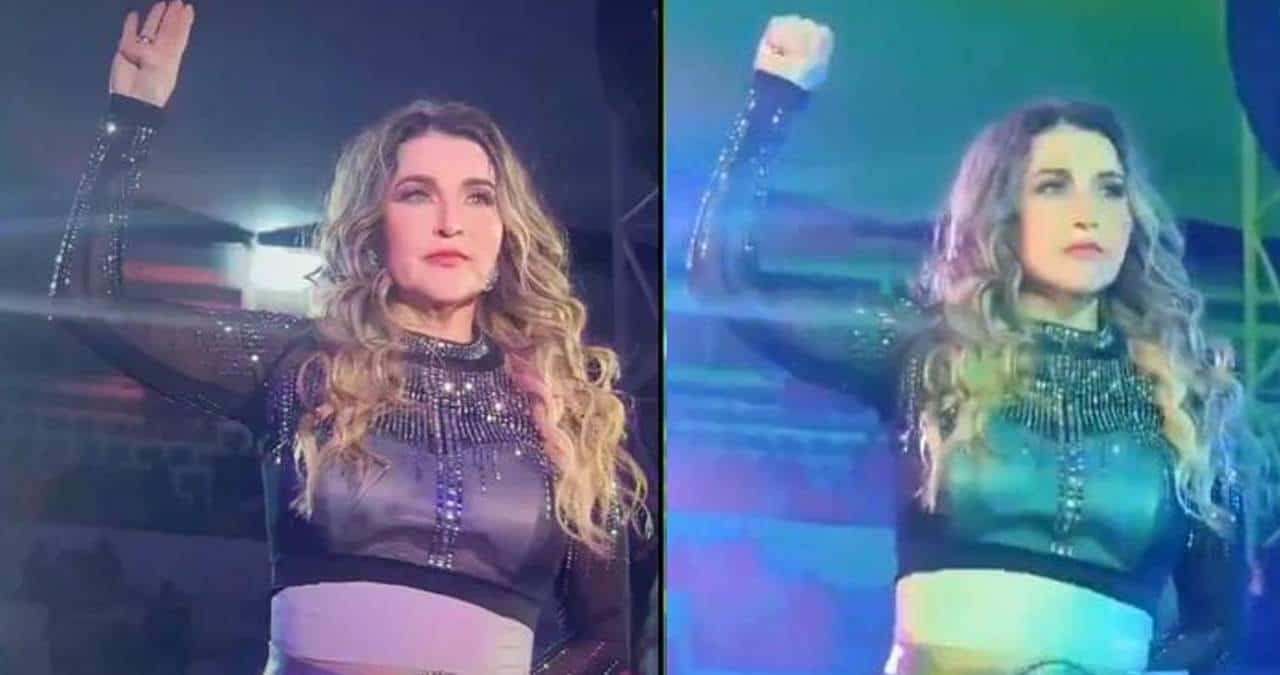 Alicia Villarreal hace señal de auxilio por violencia de género en concierto | VIDEO