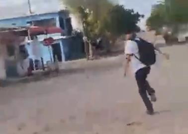 VIDEO | Estudiantes de prepa huyen despavoridos en medio de balacera en Culiacán