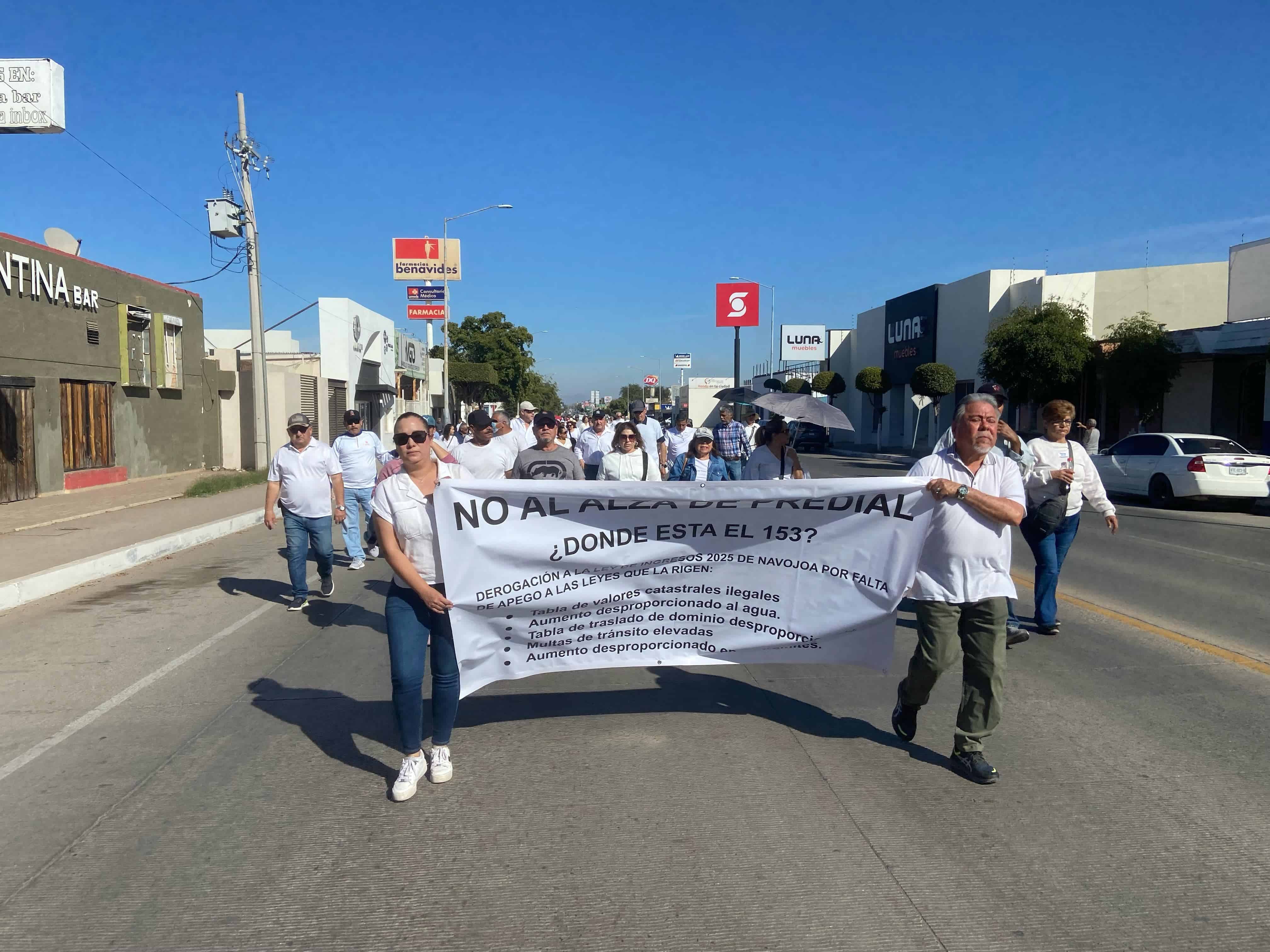 Realizarán en Navojoa segunda marcha contra alzas del predial