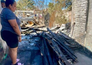 Incendio consume vivienda en Ciudad Obregón