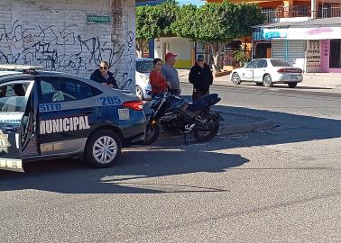 Motociclista termina en el hospital tras participar en choque en Ciudad Obregón