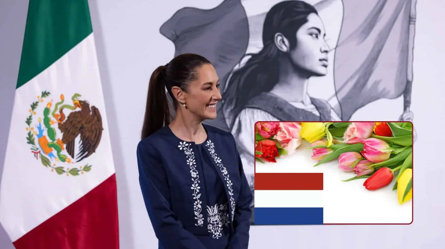 Países Bajos ofrece nombrar un tulipán en honor a Sheinbaum, pero ella decide cambiarlo