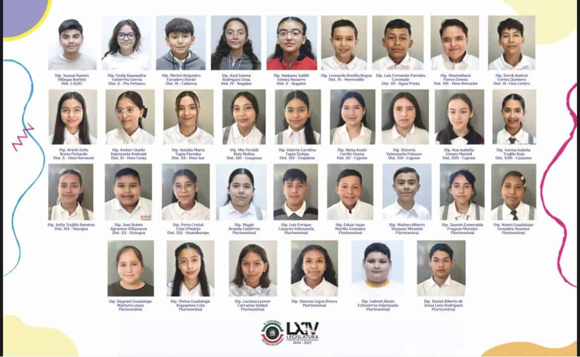 Diputados infantiles llegan al congreso del Estado de Sonora