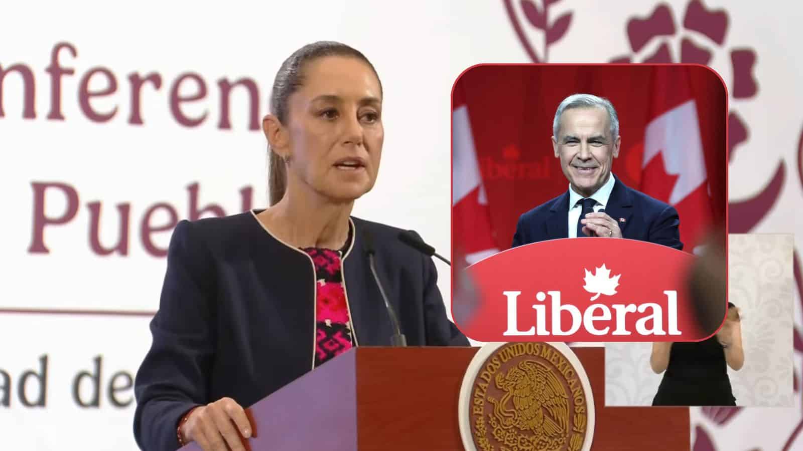 Sheinbaum felicita a Mark Carney por su triunfo en las elecciones como Primer Ministro de Canadá