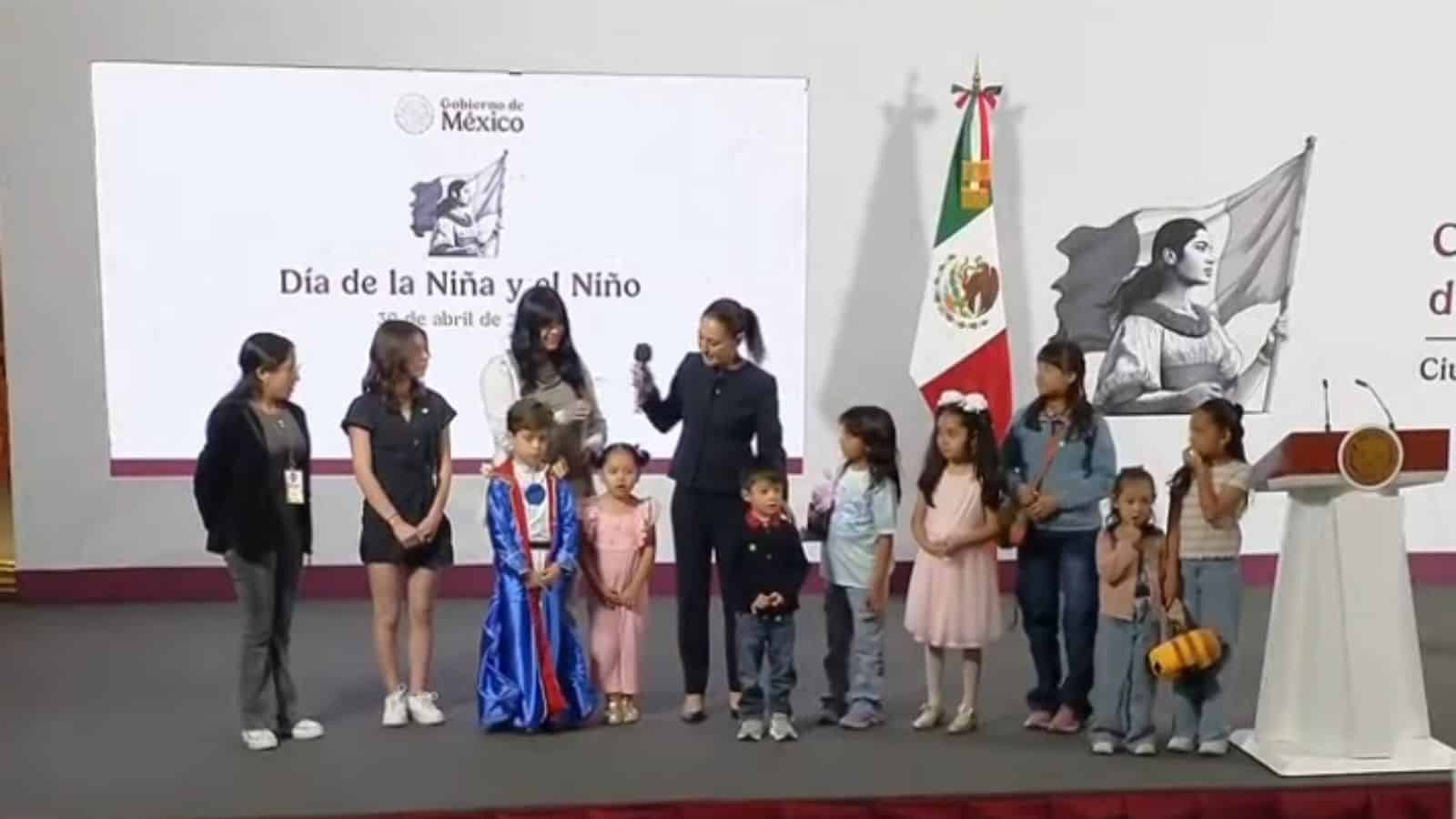 Sheinbaum celebra a las infancias en el Día de la Niña y el Niño desde Palacio Nacional