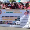Exigen trabajadores del Mayo semana de 40 horas