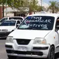 Taxistas alzan la voz en el Día del Trabajo, en Cajeme