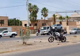 Fuerte accidente en la salida sur de Ciudad Obregón deja a motociclista lesionado