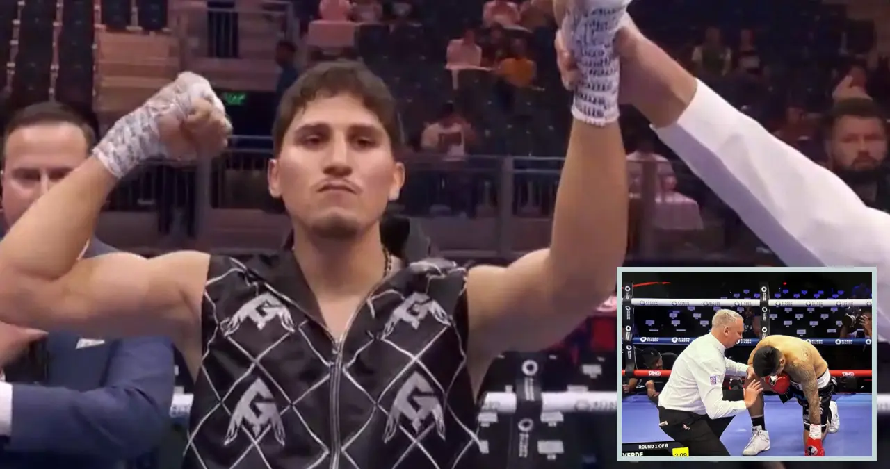 Gran debut de Marco Verde: noquea a Michael Polina en menos de un minuto