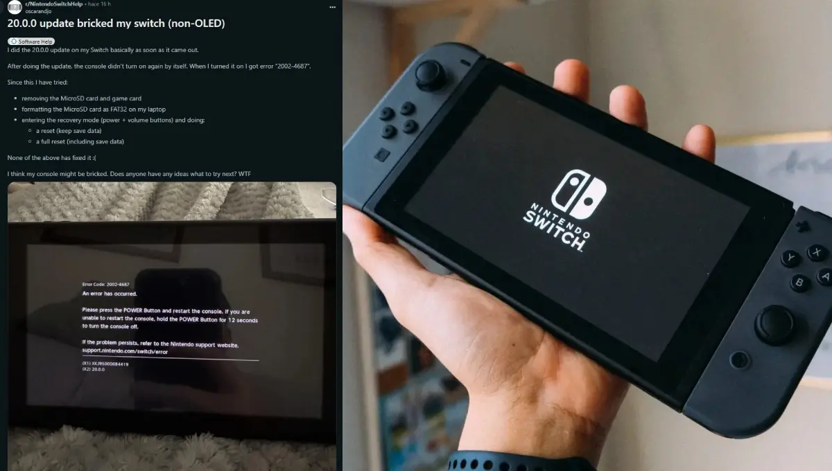 Mi Nintendo Switch no enciende tras última actualización; así puedes resolverlo. Foto: Original