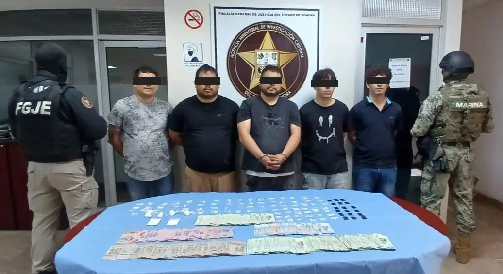 Acusan de asociación delictuosa y narcomenudeo a sujetos detenidos en el fraccionamiento Cedros II de Ciudad Obregón