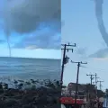 Sorprende formación de tromba marina en Puerto Peñasco | VIDEOS