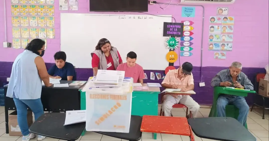 Realizan simulacros electorales en el sur de Sonora