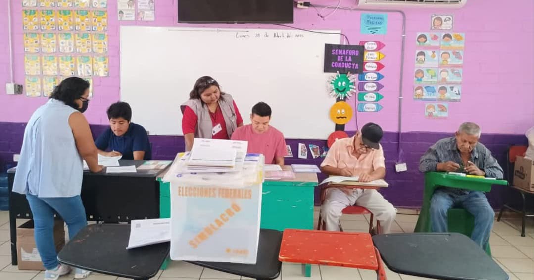 Realizan simulacros electorales en el sur de Sonora