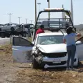 Patrulla de la Guardia Nacional ocasiona choque frente al AICO