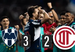 Monterrey se lleva el primero con victoria 3-2 sobre Toluca