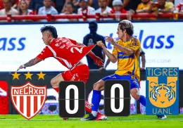 Necaxa y Tigres firman empate sin goles en un duelo lleno de lesiones