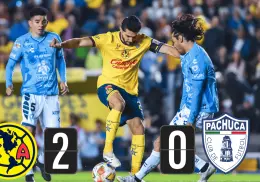 América vence 2-0 a Pachuca y avanza a semifinales