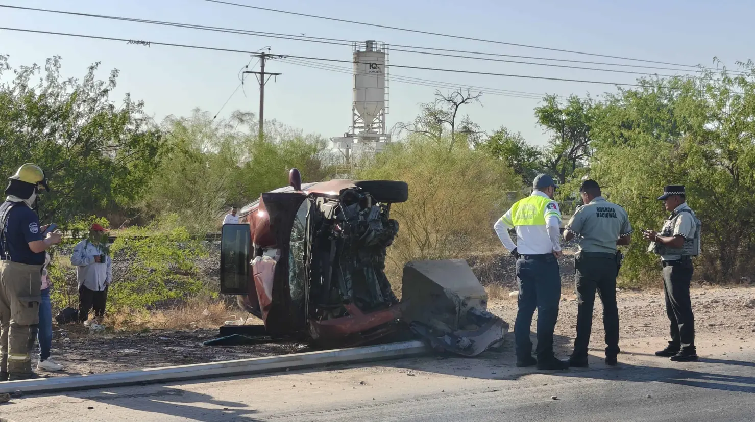 Impresionante choque en la México 15, al norte de Ciudad Obregón