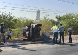Impresionante choque en la México 15, al norte de Ciudad Obregón