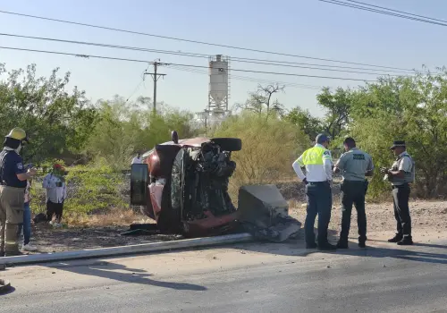 Impresionante choque en la México 15, al norte de Ciudad Obregón