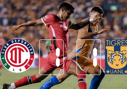 Tigres y Toluca igualan en la ida de semifinales con goles de Ibáñez y Paulinho