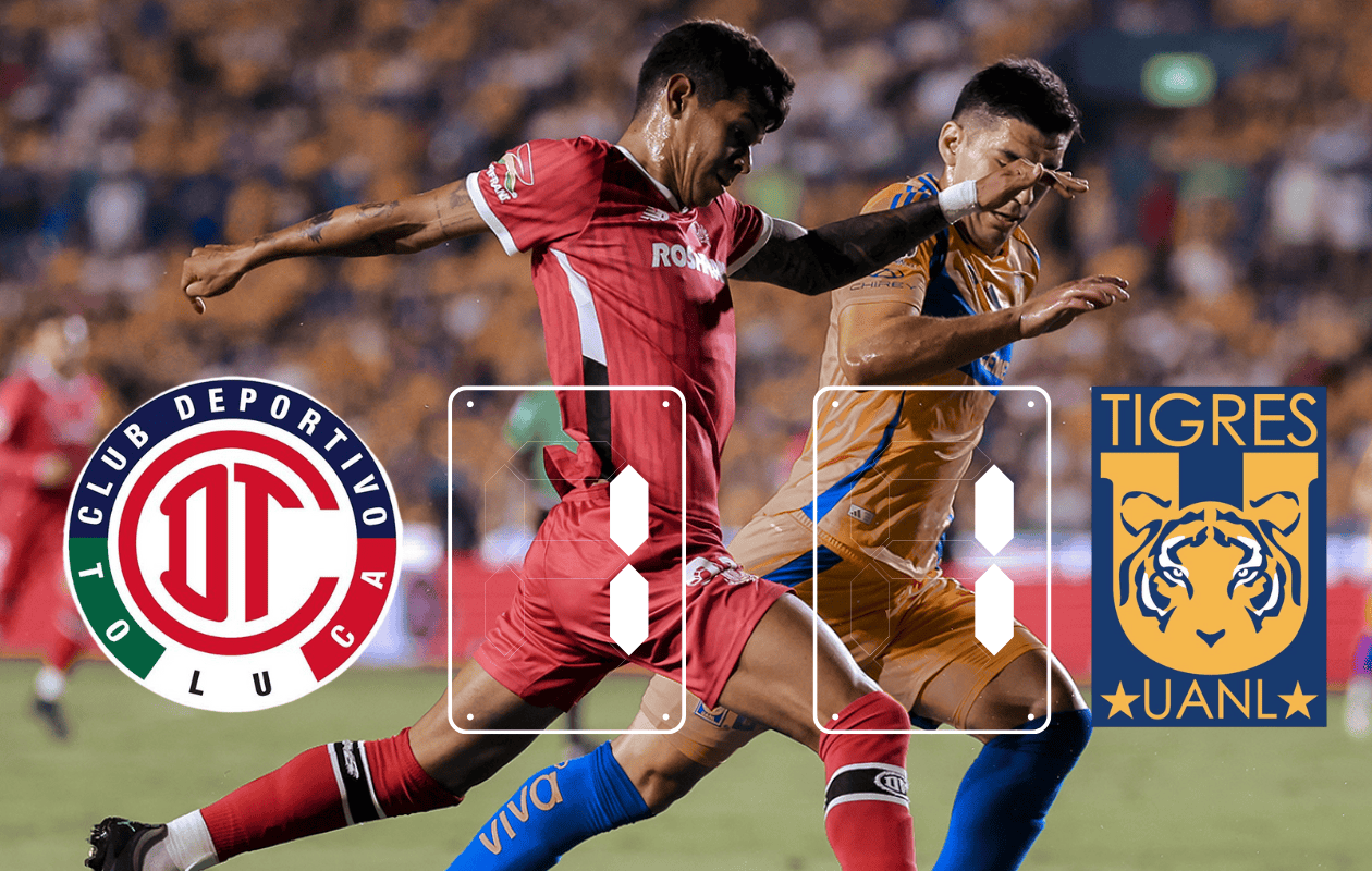 Tigres y Toluca igualan en la ida de semifinales con goles de Ibáñez y Paulinho