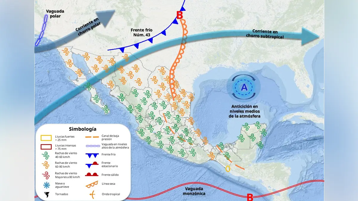 Clima en Sonora hoy 16 de mayo: Vaguada polar ocasionará fuertes vientos; frente frío los reforzará