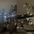 Así fue el momento del accidente en el puente de Brooklyn