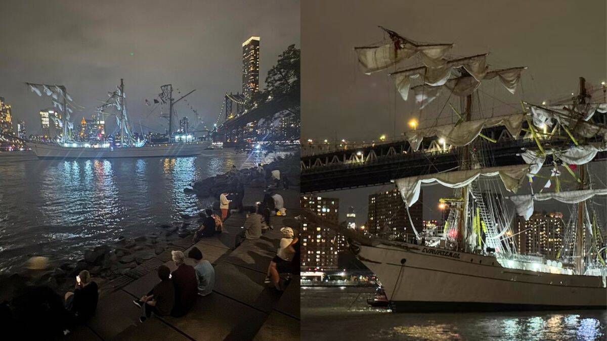 Así fue el momento del accidente en el puente de Brooklyn