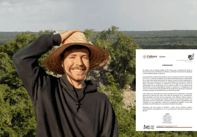 INAH inicia proceso legal contra Mr. Beast por grabar video comercial en zonas arqueológicas