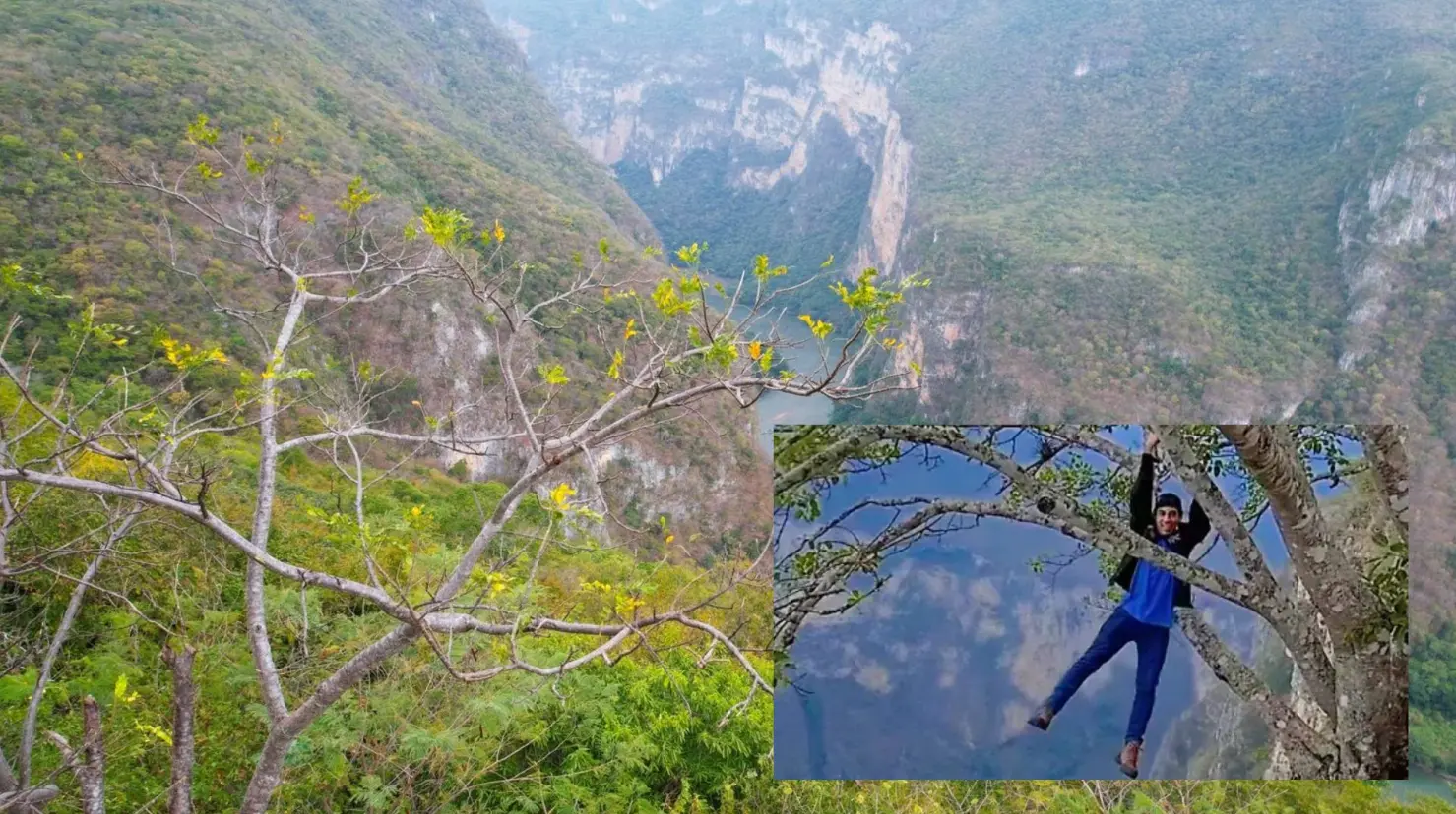 ¿Quién es Chrisbiker, el influencer que fue denunciado por colgarse de un árbol en el Cañón del Sumidero?