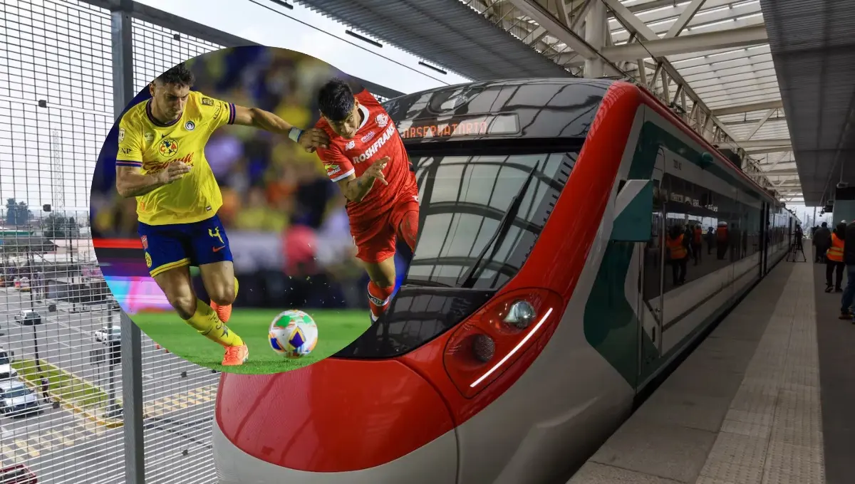 Horarios del tren interurbano para el América vs Toluca. Foto: Original
