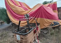 Se desploma globo aerostático en Teotihuacán: 14 heridos tras accidente en vuelo turístico