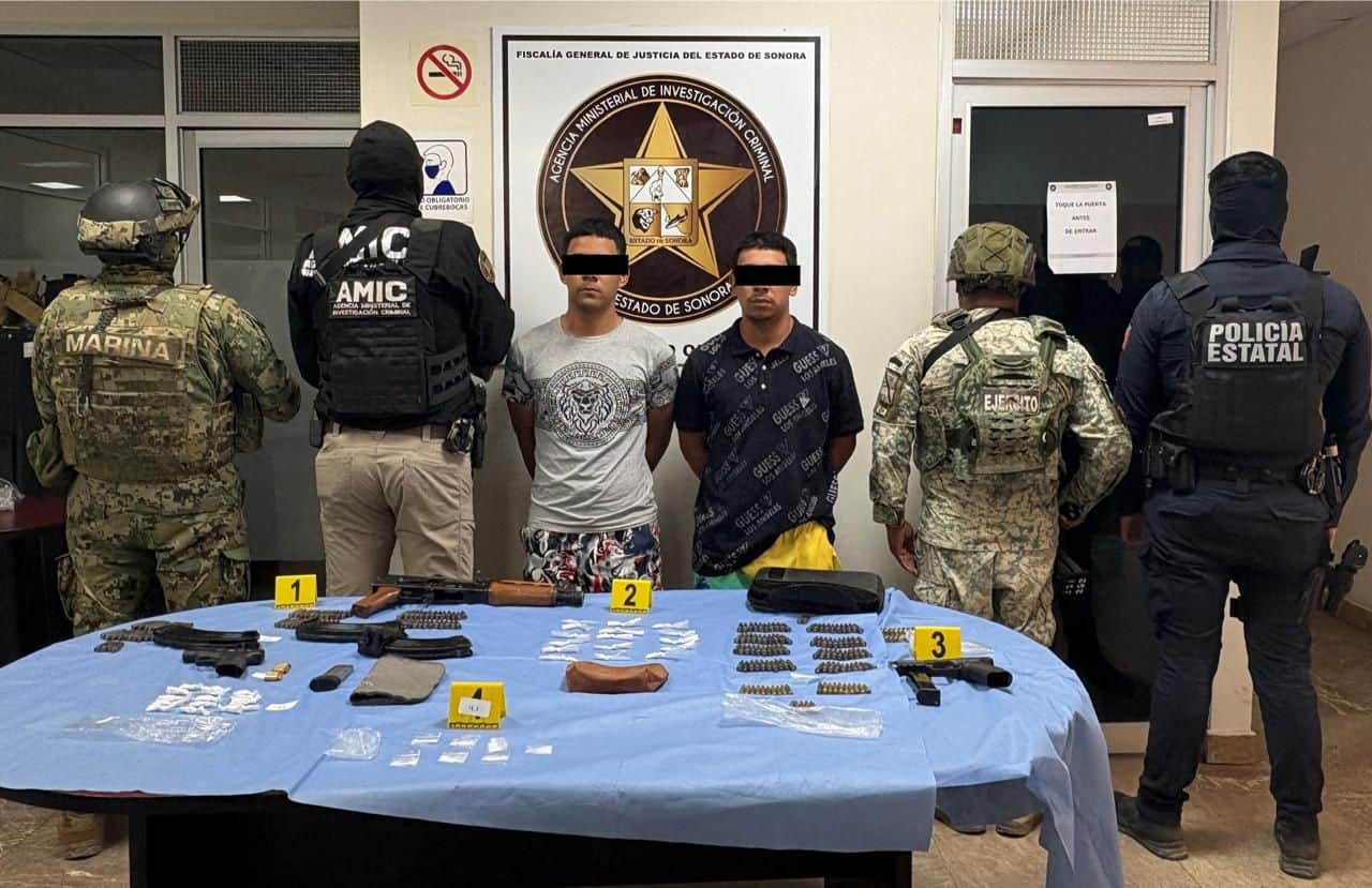 Confirman dos detenidos durante cateo en la colonia Cajeme