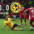 Toluca y América empatan a cero en primer tiempo