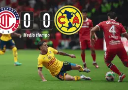 Toluca y América empatan a cero en primer tiempo