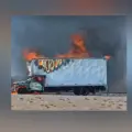 Arde camión de carga en la México 15