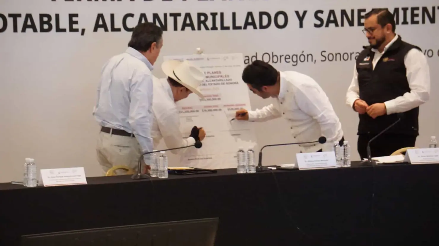 En Sonora: firman Alcaldías Plan Integral de Agua Potable