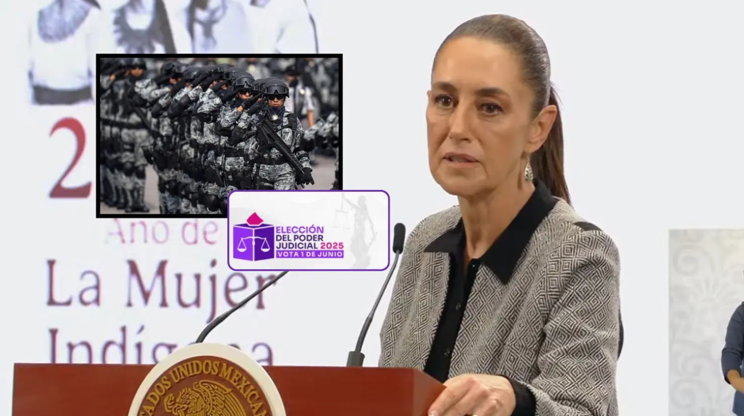 Habrá despliegue de la Guardia Nacional para vigilar las elecciones del 1 de junio, informa Sheinbaum
