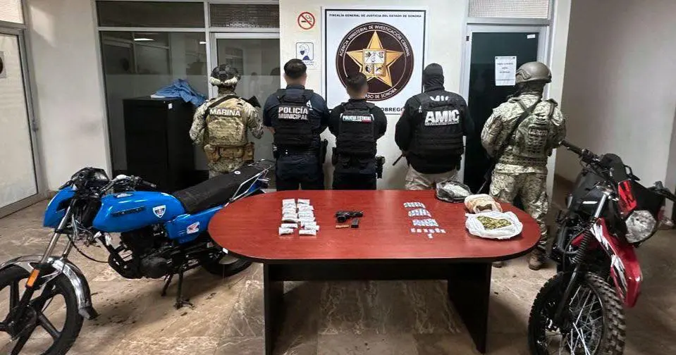 Decomisan armas, droga y motos durante cateo al sur de Ciudad Obregón