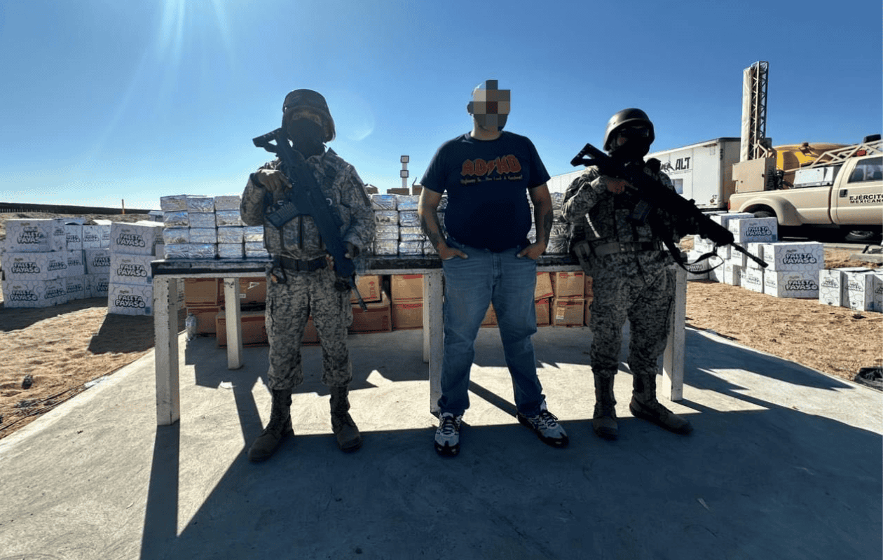 Detienen en Sonora a sujeto con 500 kilos de cocaína ocultos en tractocamión